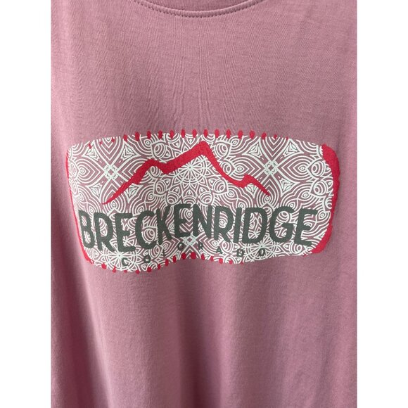 Ouray Tee Shirt Size Medium Breckenridge Colorado Mineral Wash Pink Nectar NEW - Picture 3 of 6